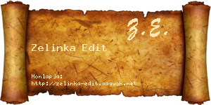 Zelinka Edit névjegykártya